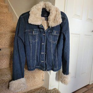 INC demin sherpa lined jacket